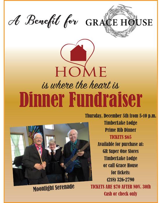 Grace House Dinner Fundraiser is Dec. 5, 2024.