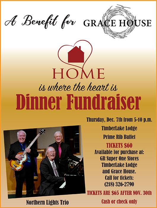 Grace House Dinner Fundraiser is Dec. 7, 2023.