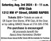 Grace House Fundraiser Breakfast - Saturday Aug. 3, 2024 from 8 a.m. to 11 a.m. at the VFW Club in Grand Rapids, MN.
